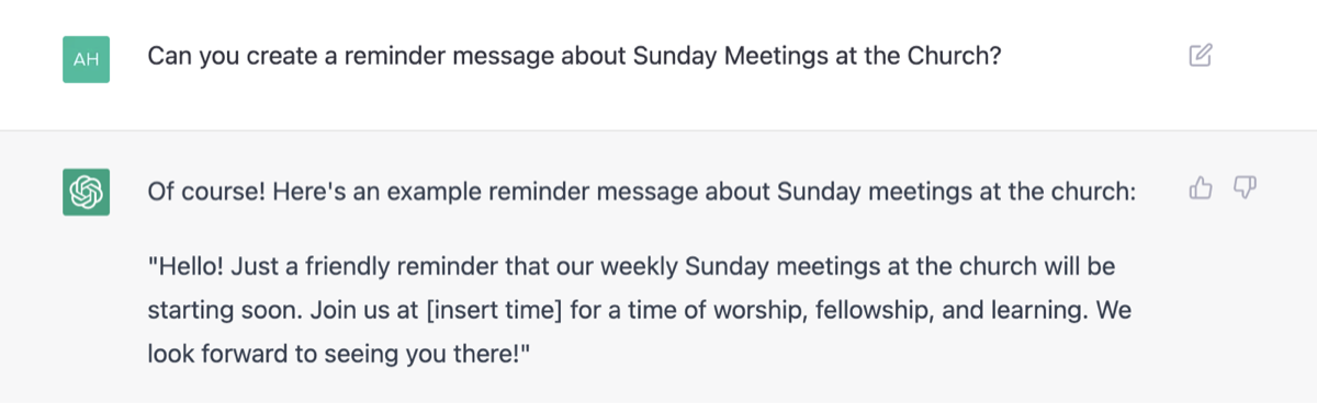 And, here are a few examples of using Chat GPT for organizations: