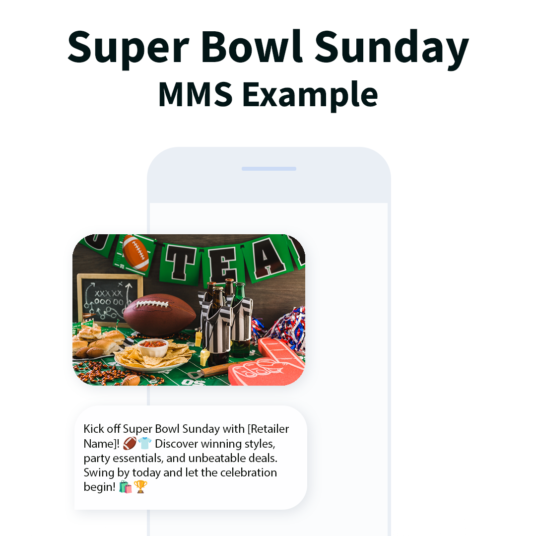 Super Bowl marketing strategy for retailers: image messaging - MMS