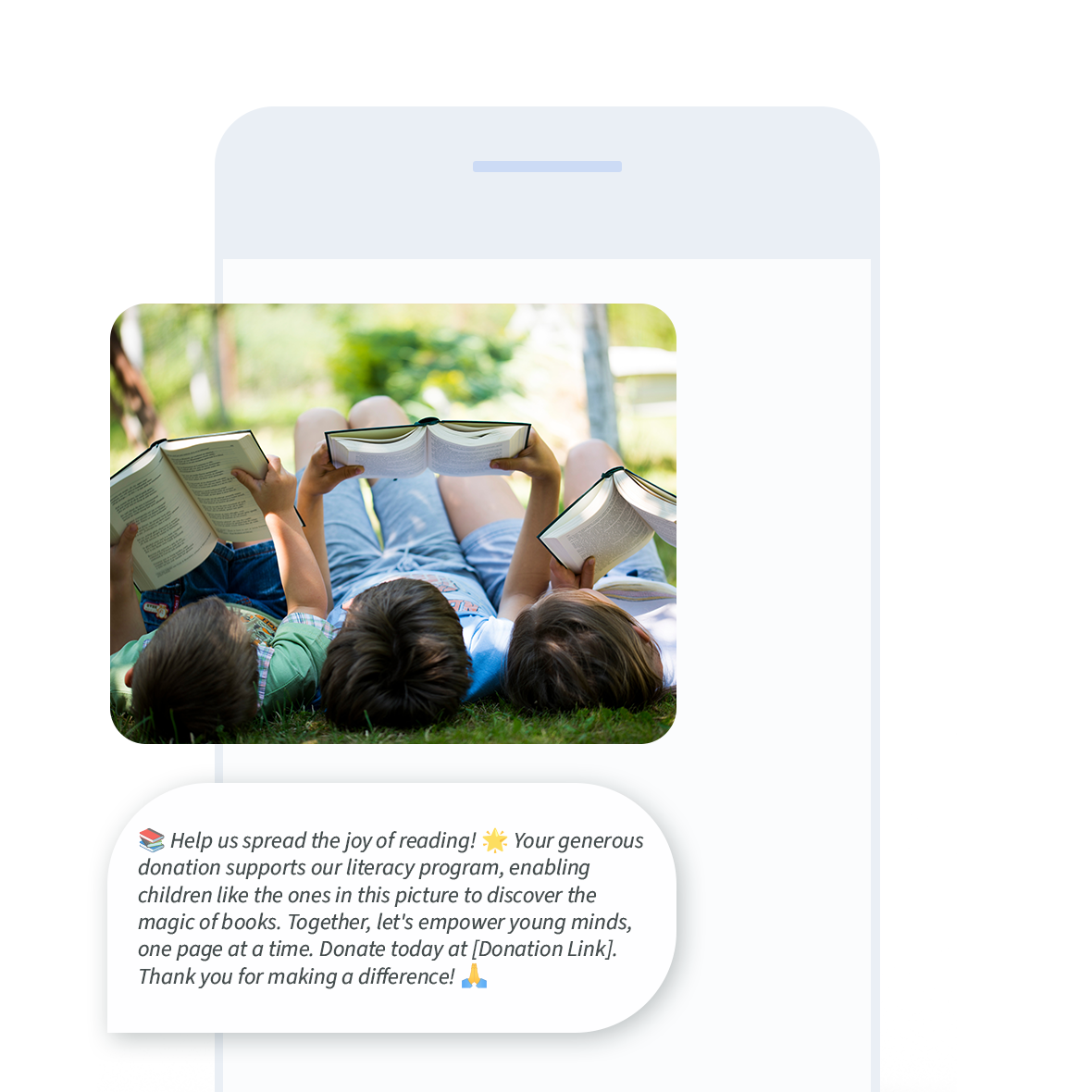 MMS marketing example for nonprofit organizations
