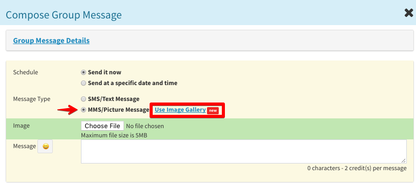 Send MMS images | Pony Express dashboard | SMS marketing