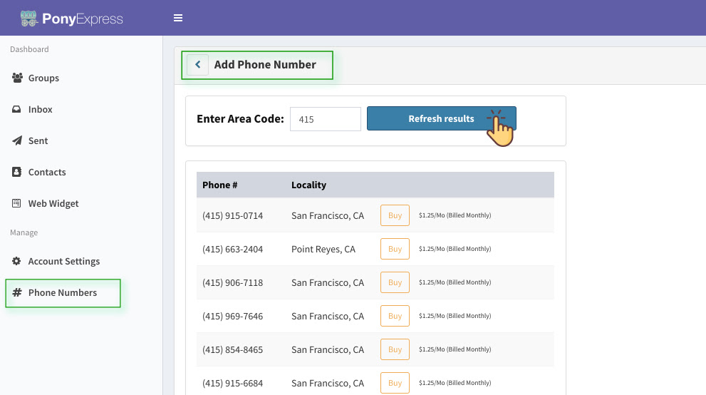 Reach more people - Add phone numbers to your Pony Express HQ account | SMS marketing